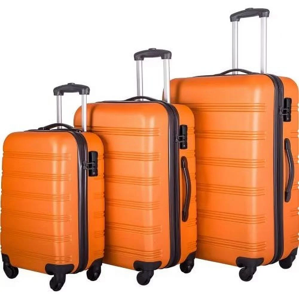 Expandable Suitcase Set of 3 with Double Spinner Wheels, Indestructible PP Material Hard Shell Luggage Sets TSA Lock, Carry on Expandable, Lightweight,20