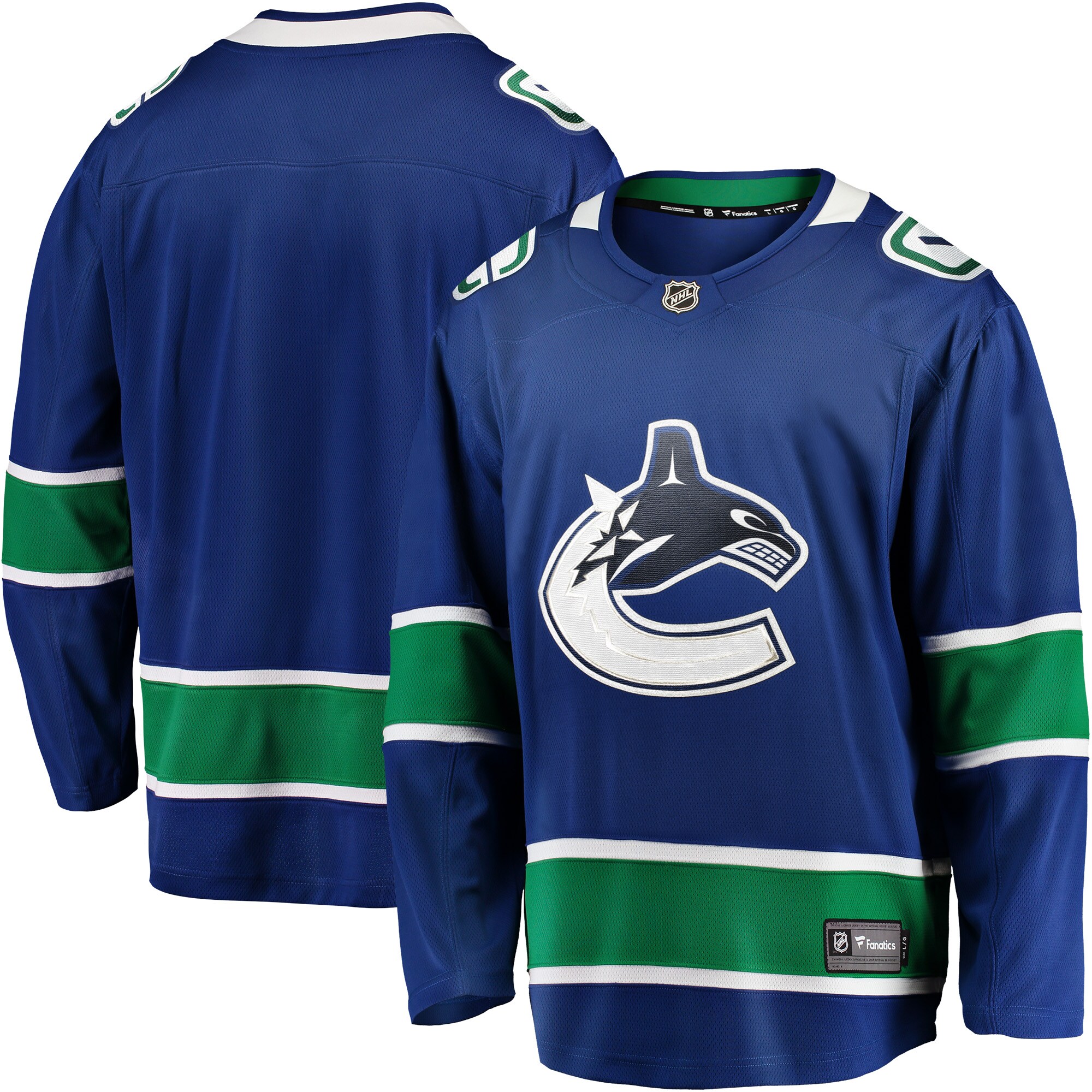 Vancouver Canucks Fanatics Home Team Breakaway Jersey – Blue