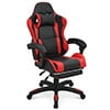Magshion Rolling Gaming Chair, Adjustable Faux Leather Computer Seat with Lumbar Support for Adults Teens Desk Chair, White