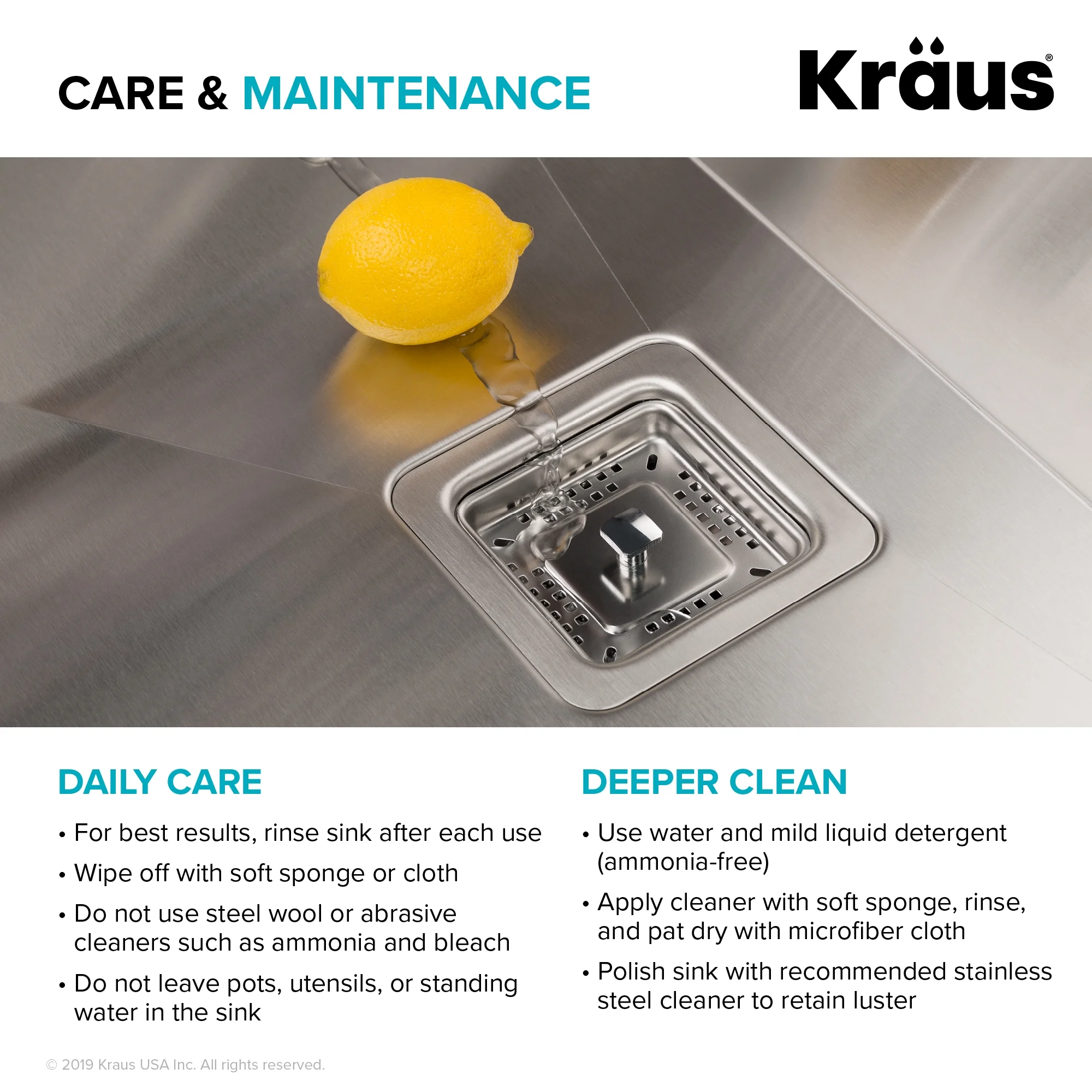 KRAUS Pax Zero-Radius 24-inch 18 Gauge Undermount Single Bowl Stainless Steel Laundry and Utility Sink