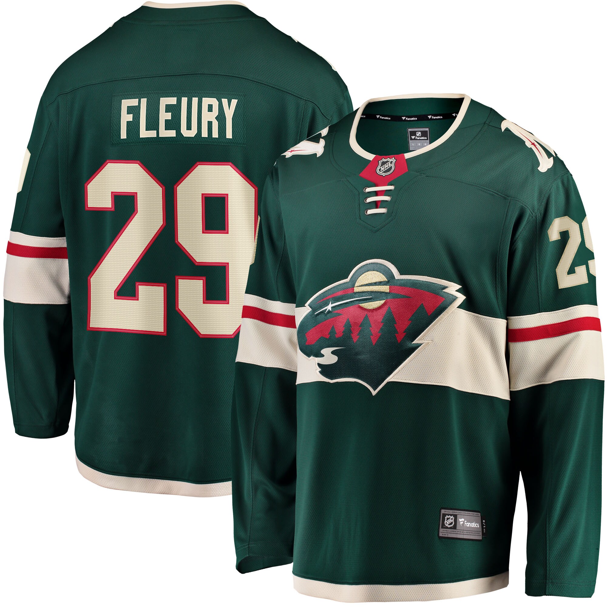 Marc-Andre Fleury Minnesota Wild Fanatics Home Breakaway   Jersey – Green