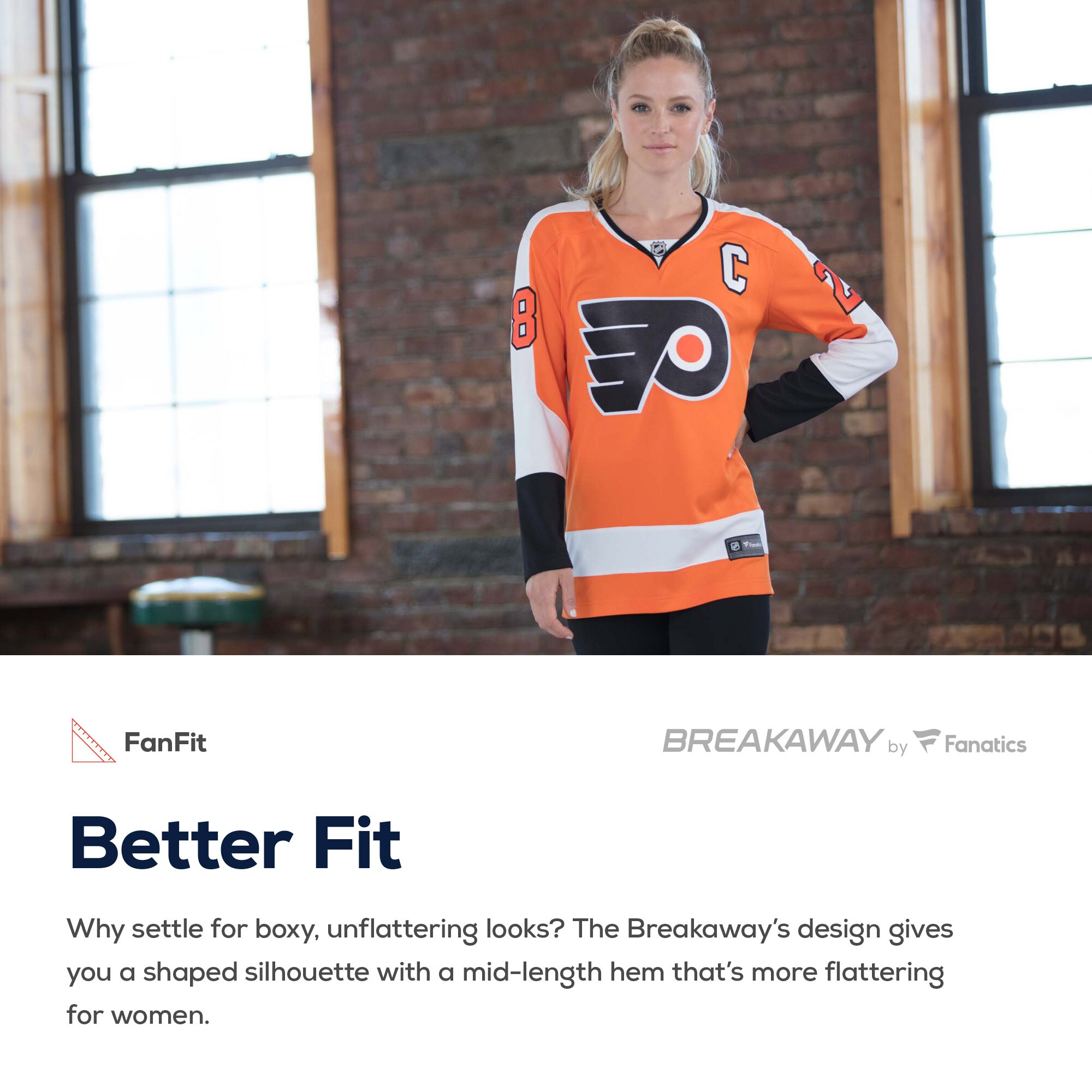 Philadelphia Flyers Fanatics Women’s Away Breakaway Jersey – White