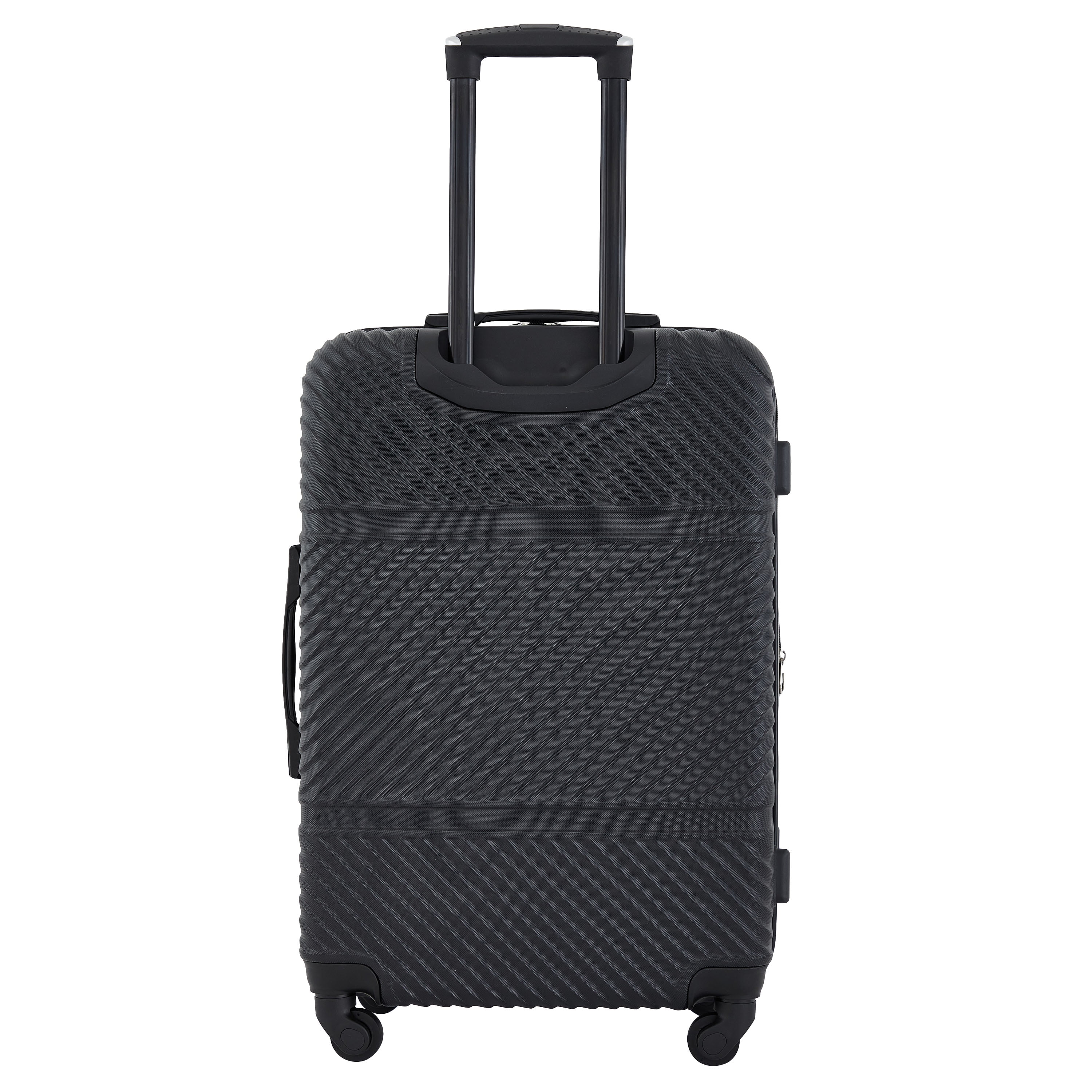 Wrangler 4 Piece Expandable Hardside Spinner Luggage Set with Packing Cubes, Sharkskin Grey