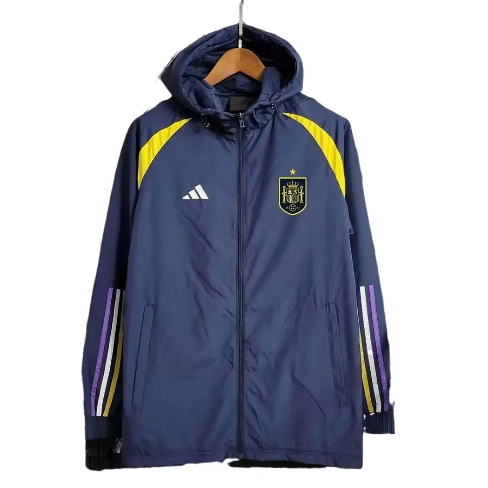 2023 Spain WindbreakerNavy blue Soccer Jersey 1:1 Thai Quality