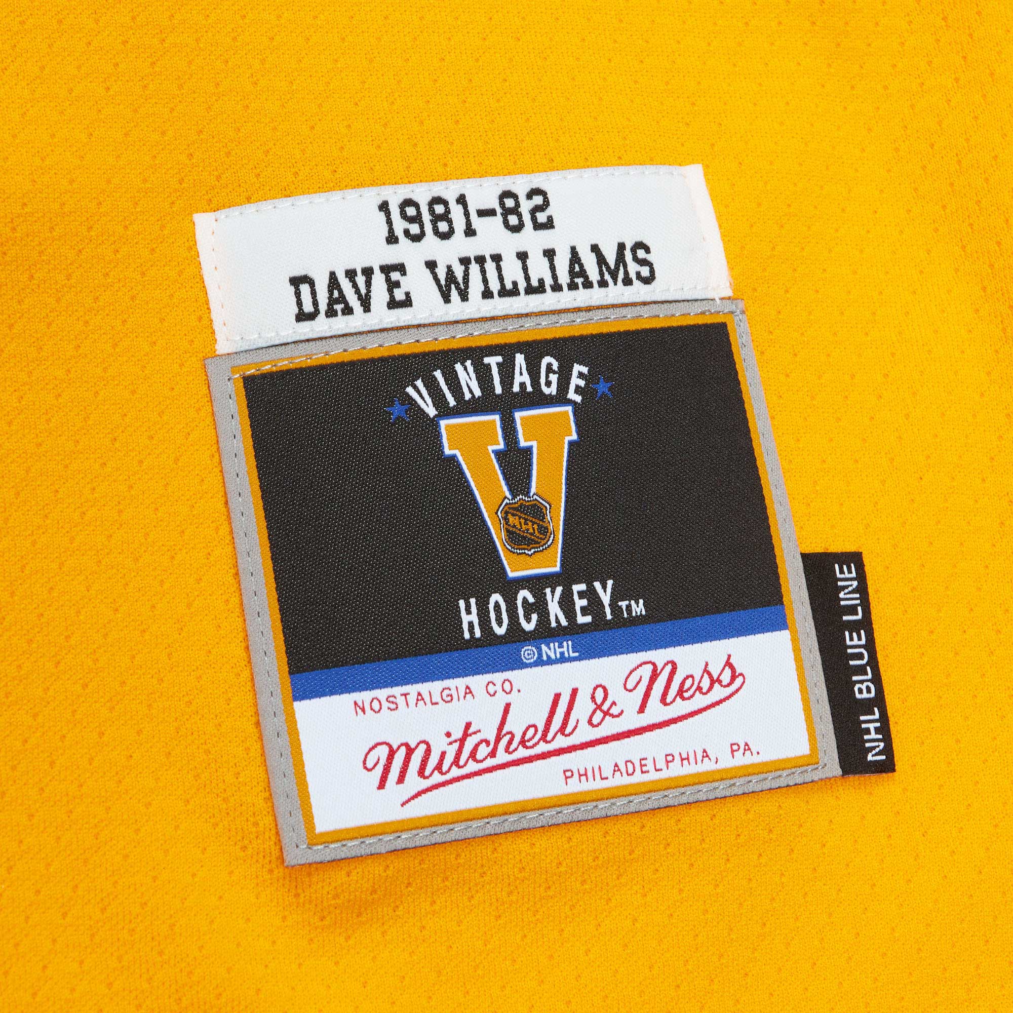 Dave Williams Vancouver Canucks Mitchell & Ness Men’s 1981/82 Blue Line   Jersey – Yellow