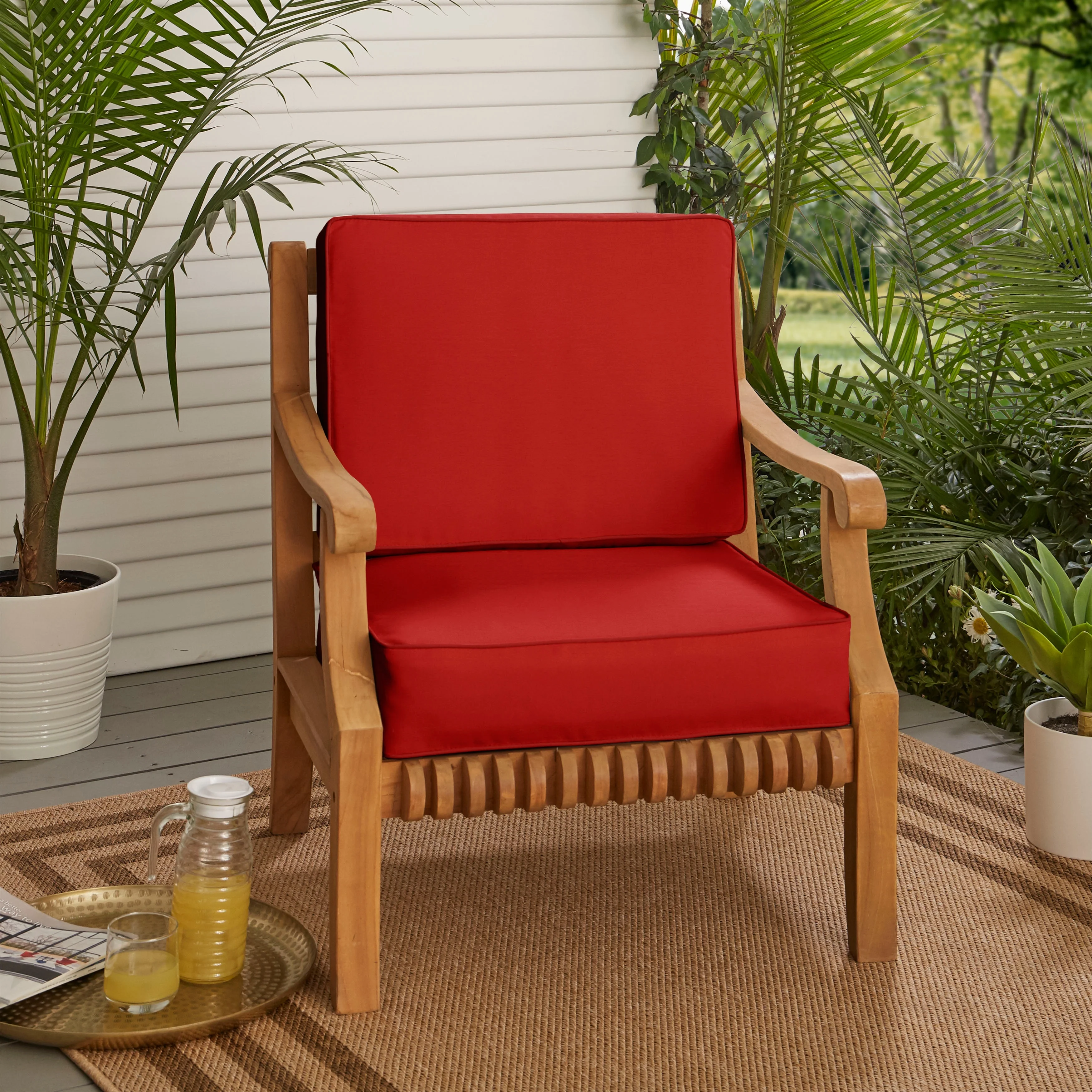 Mozaic Company Sunbrella Indoor/ Outdoor Corded Chair Cushion Set - 22