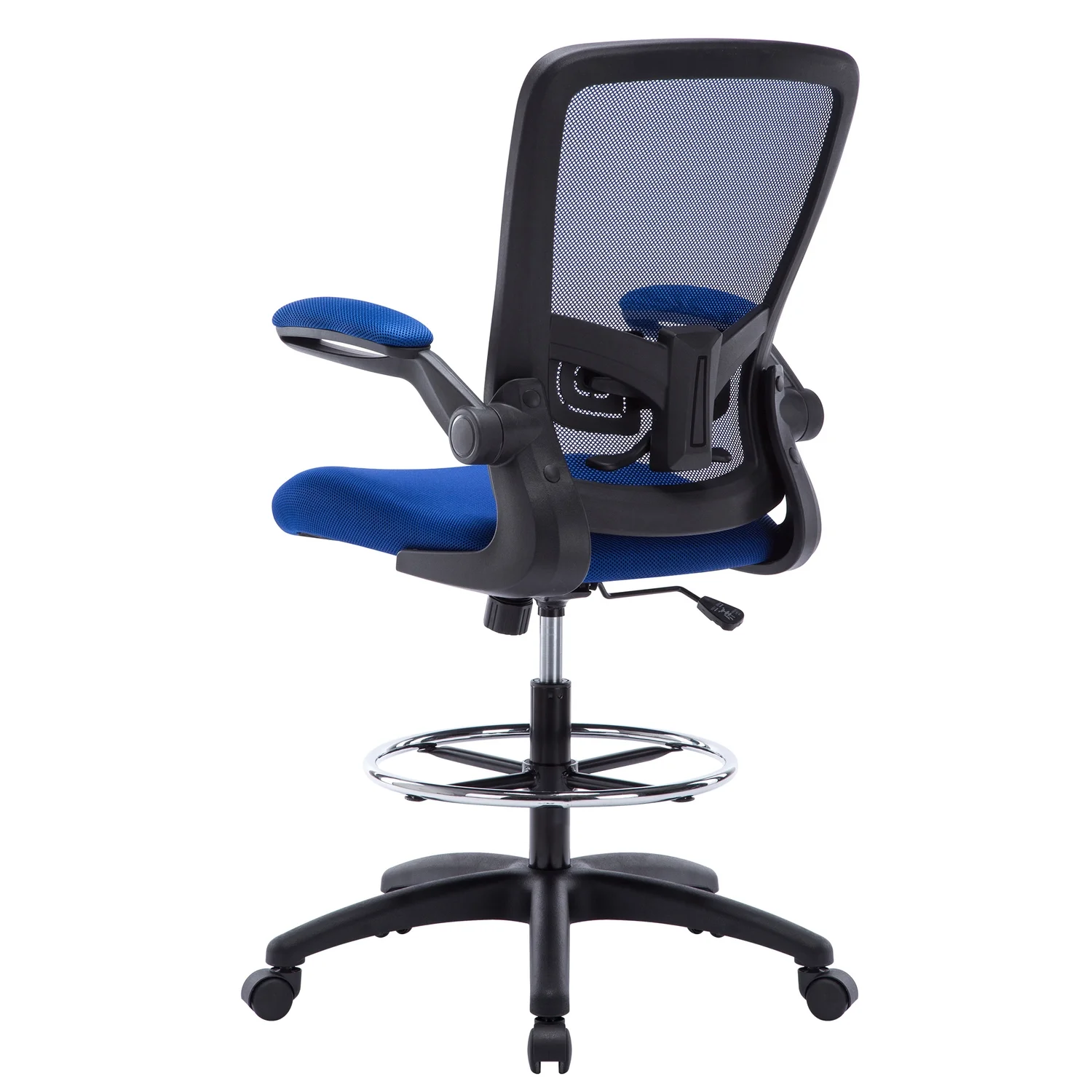 Serena Mesh Drafting Chair, Tall Office Chair for Standing Desk by Naomi Home-Base Color:Black,Color:Gray