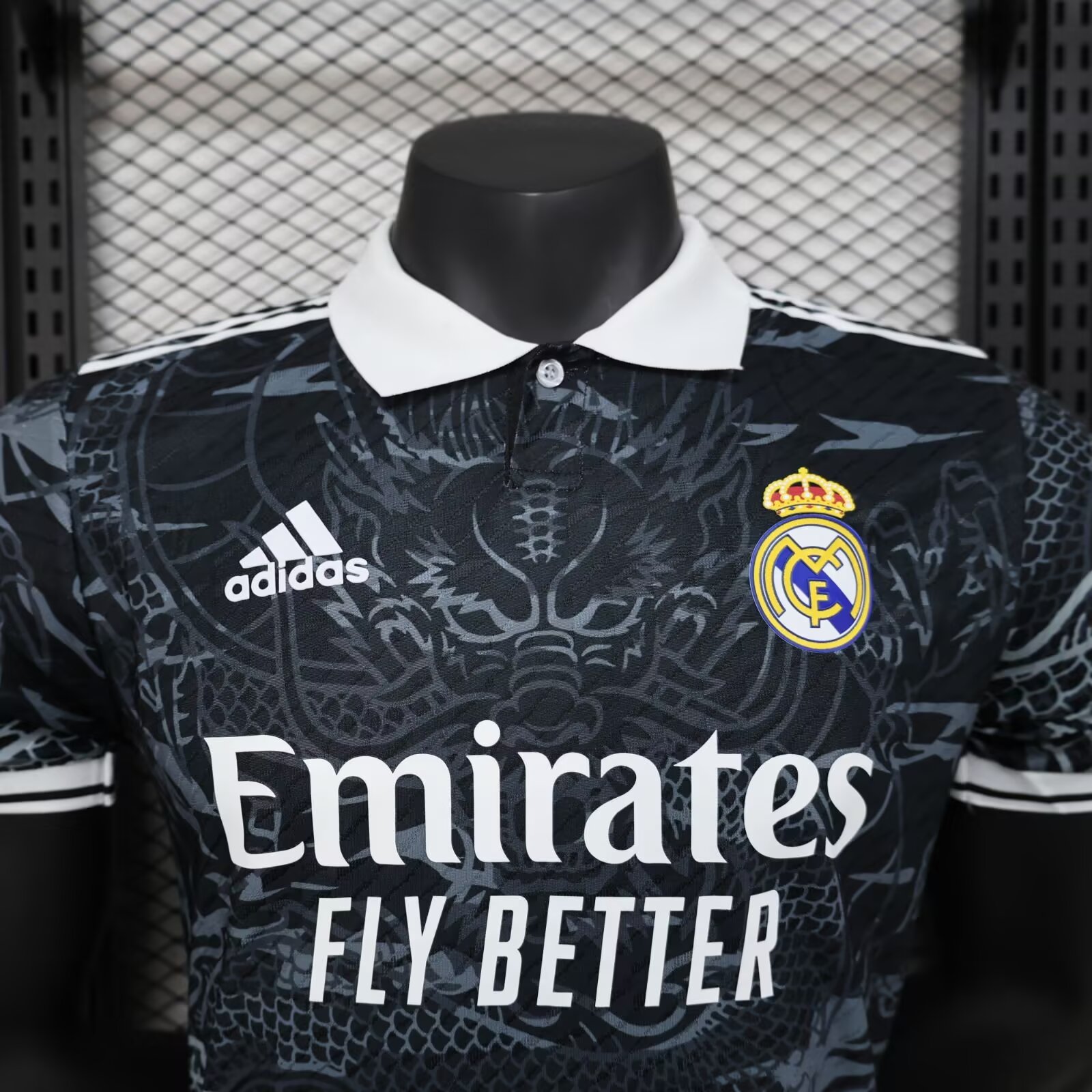 2024/2025 Player Version Real Madrid Chinese Dragon Black Football Shirt 1:1 Thai Quality
