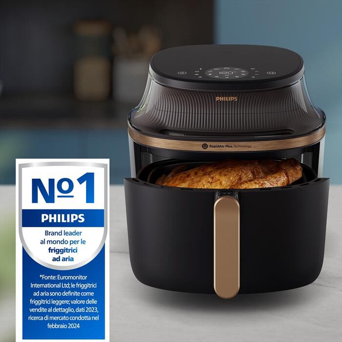 PHILIPS - Friggitrice ad aria AIRFRYER SERIE 3000 NA342/00-Nero