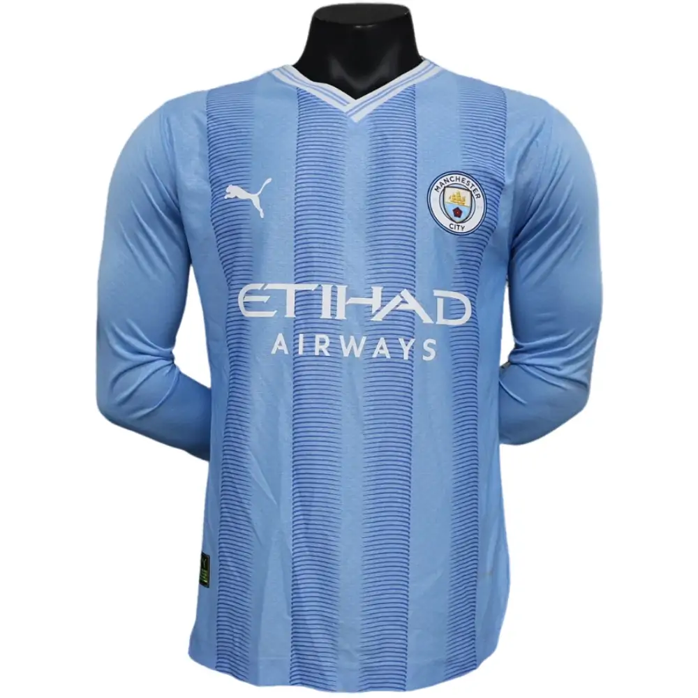2023/2024 Manchester City Home Long Sleeve Players Edition