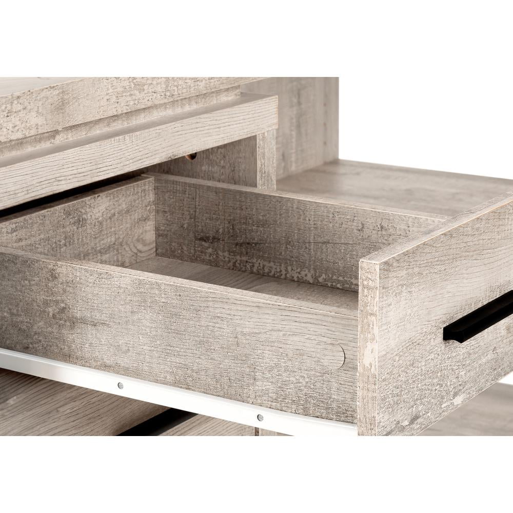 Monarch Specialties Computer Desk, L-Shaped, Corner, 3 Drawers 2 Open Shelves 3 Cubbies, 60