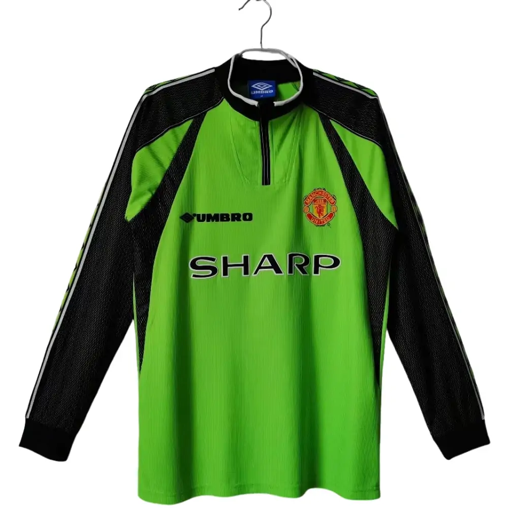 1998/99 Vintage Manchester United Goalkeeper Green Jersey - Fans Edition