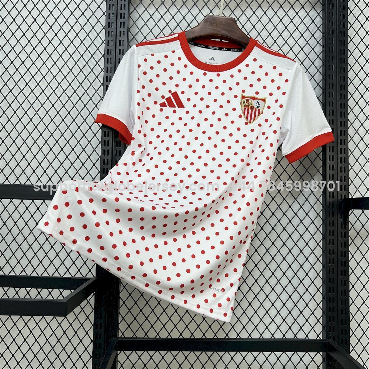 Sevilla 25-26 Red Points White Training Jersey - Fans Version