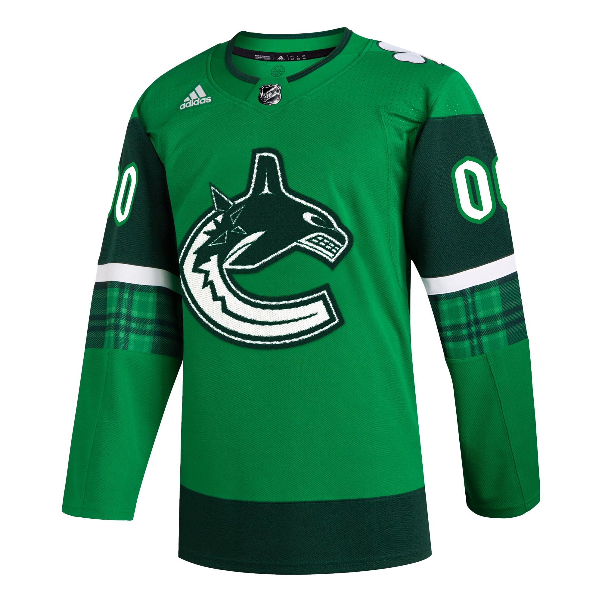 Vancouver Canucks  St. Patrick’s Day  Custom Jersey – Kelly Green