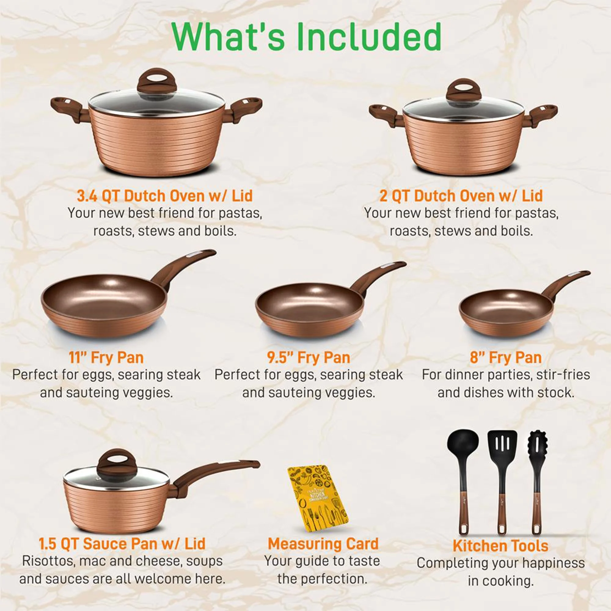 NutriChef Ridge Line Nonstick Kitchen Cookware Pots and Pan, 12 Piece Set, Gray