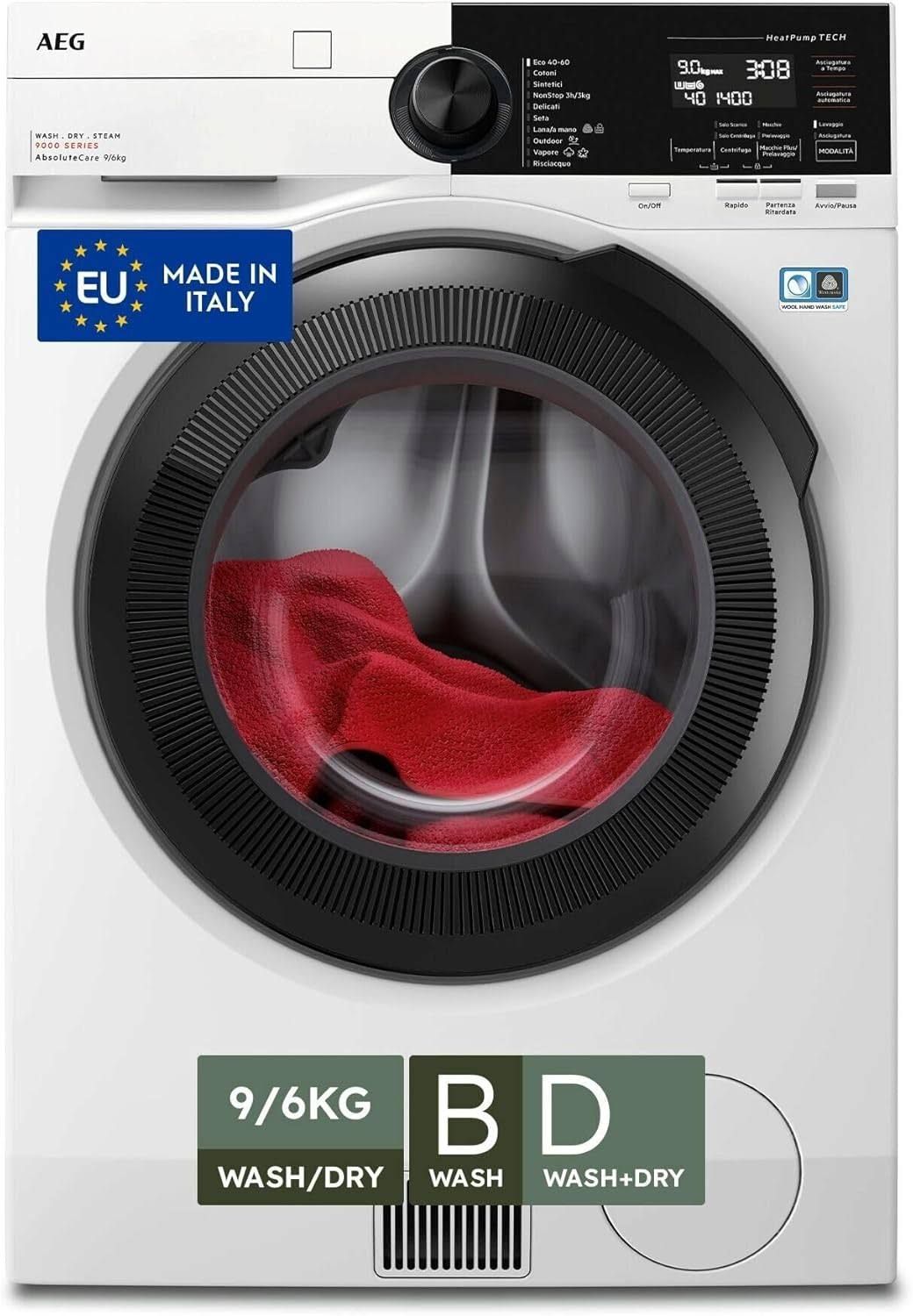 AEG LWR9E964MB Lavasciuga Ökokombi 9000 Absolutecare 9 kg