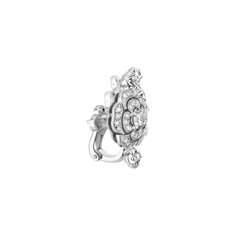 Bouton de Camélia earrings