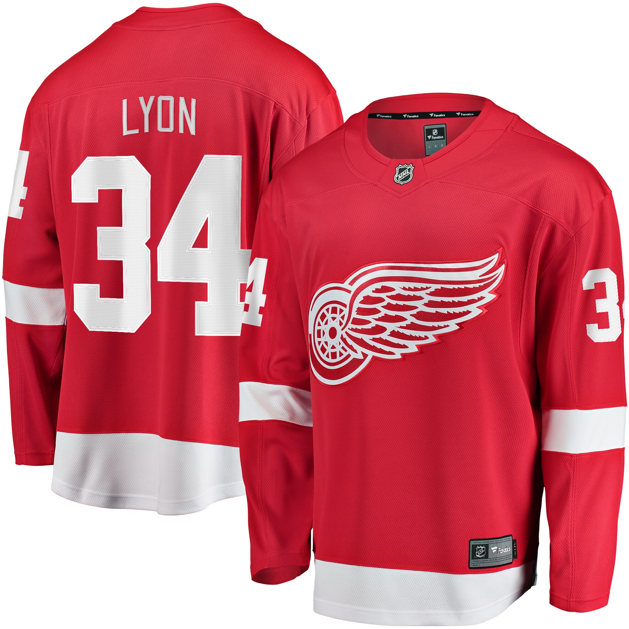 Alex Lyon Detroit Red Wings Fanatics Home Breakaway Jersey – Red