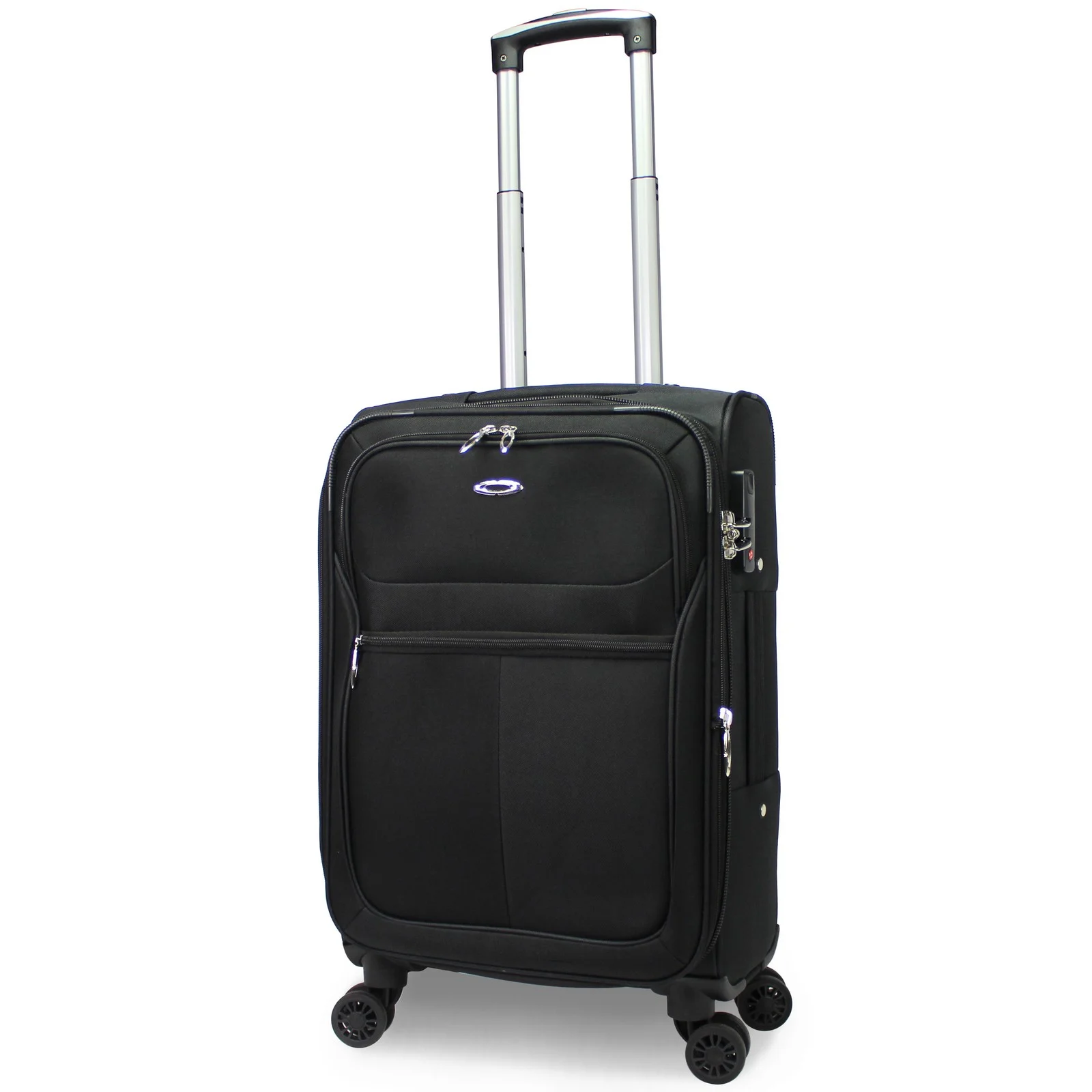 CalBags Kemyer Softside Lightweight 3-Piece Expandable Spinner Luggage Set - Black