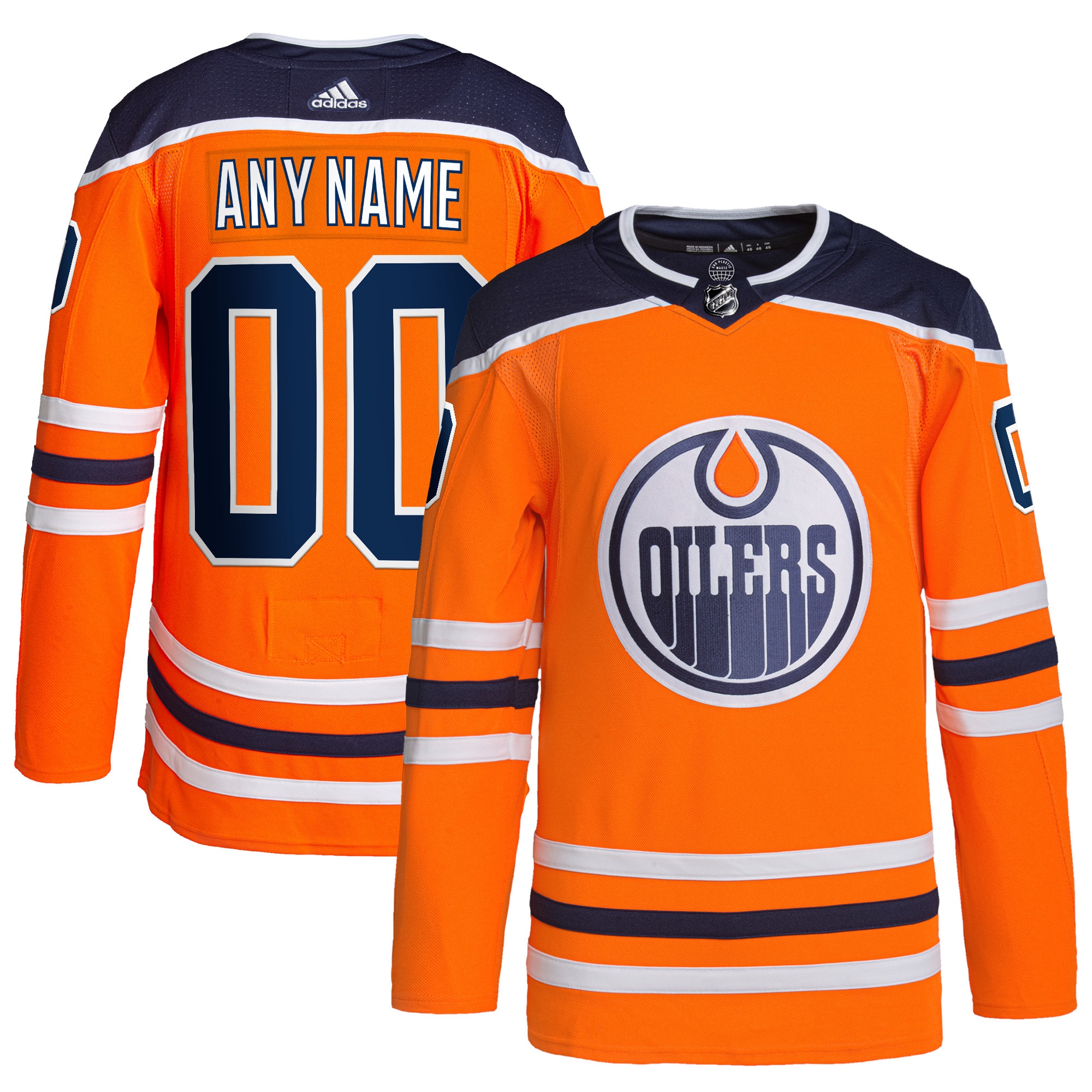 Edmonton Oilers   Home  Primegreen  Custom Jersey – Orange