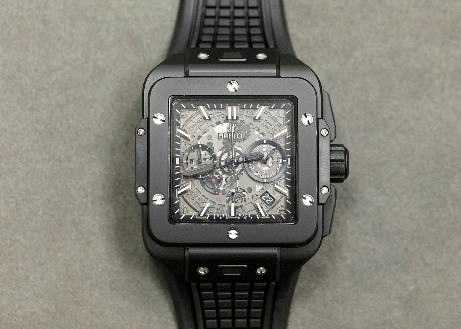 【Super Clone】Hublot Square Bang Unico All Black 821.CI.0170.RX 42mm