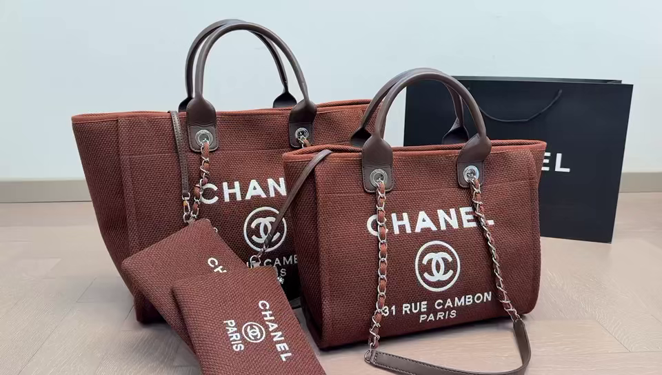 Chanel Canvas Beach Bag