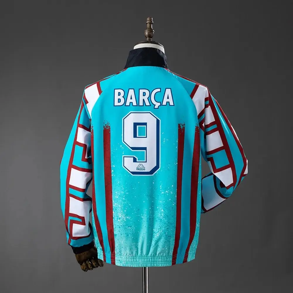 Barcelona Windbreaker 1996/97 Retro #9 Football Soccer Jacket