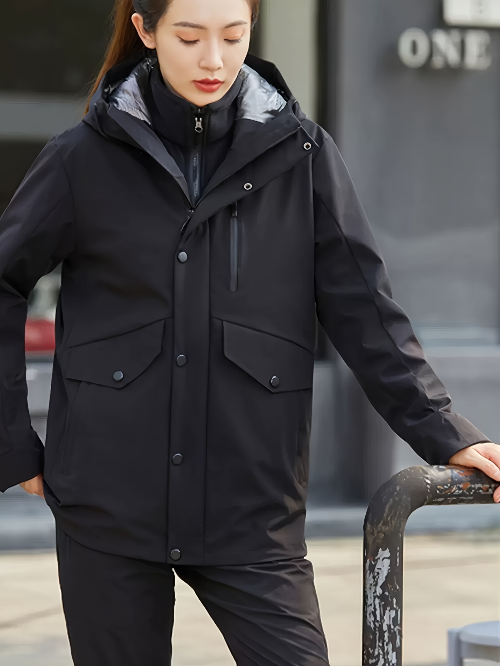 Women’s 3-in-1 Windbreaker Jacket – Winter Coat