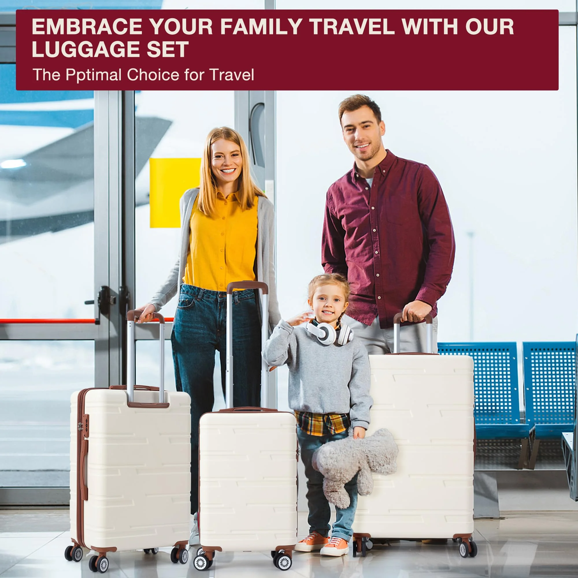 TROPOW Luggage Setss,Suitcases with Wheels,Luggage Expandable Suitcase 3 Piece Sets, Luggage Sets of 3 Piece Suitcase with Spinner Wheels, Hardshell Luggage 3 Piece Sets(20