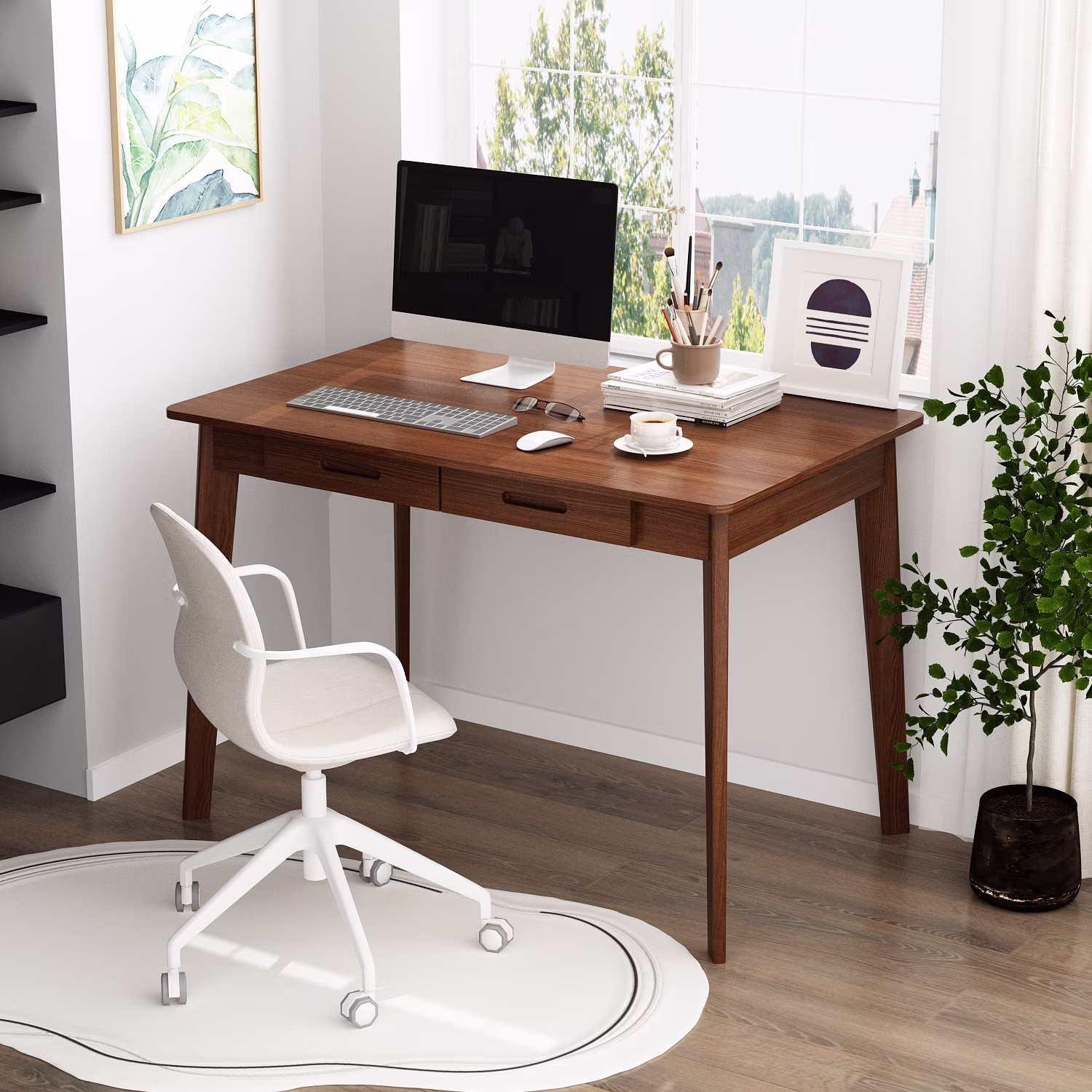 KULAGAGA Uptown Adult Lap Desks, Single Piece with Drawer, 21.7