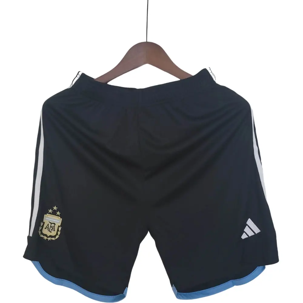 2022 FIFA World Cup Argentina National Team Jersey Home Shorts Black - Fans Edition