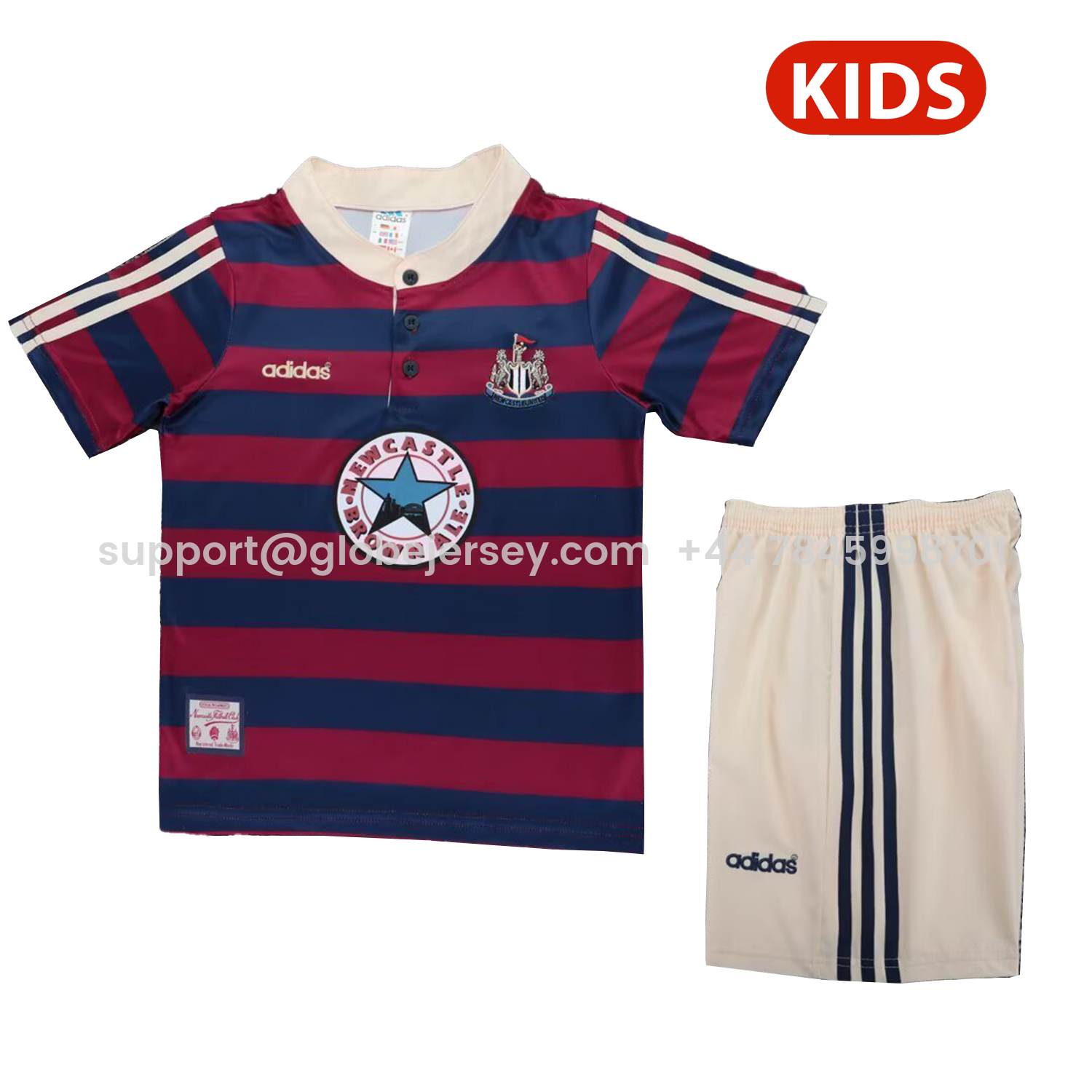 Retro Newcastle United 1995-97 Away Kids Kit