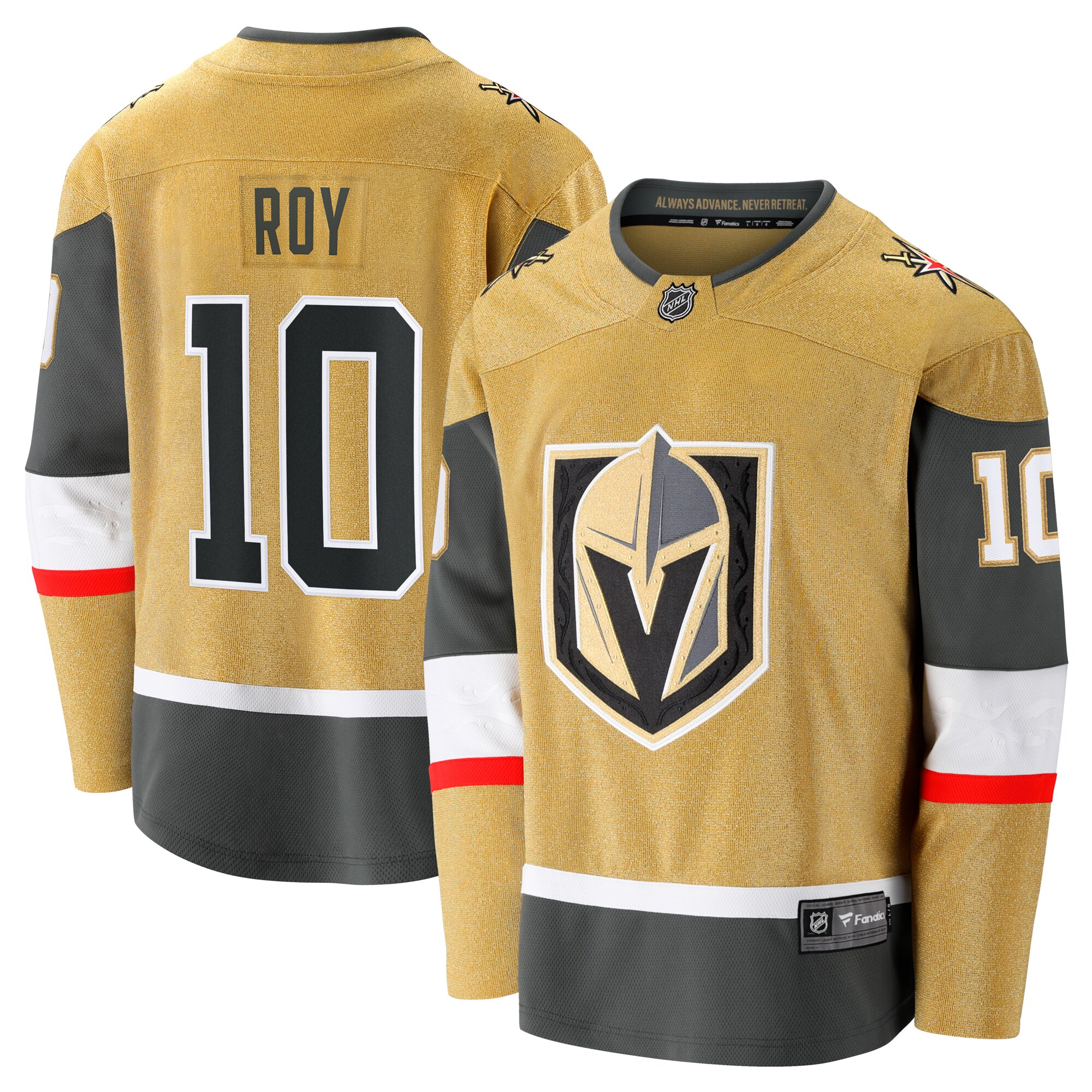 Nicolas Roy Vegas Golden Knights Fanatics Home Breakaway Jersey – Gold