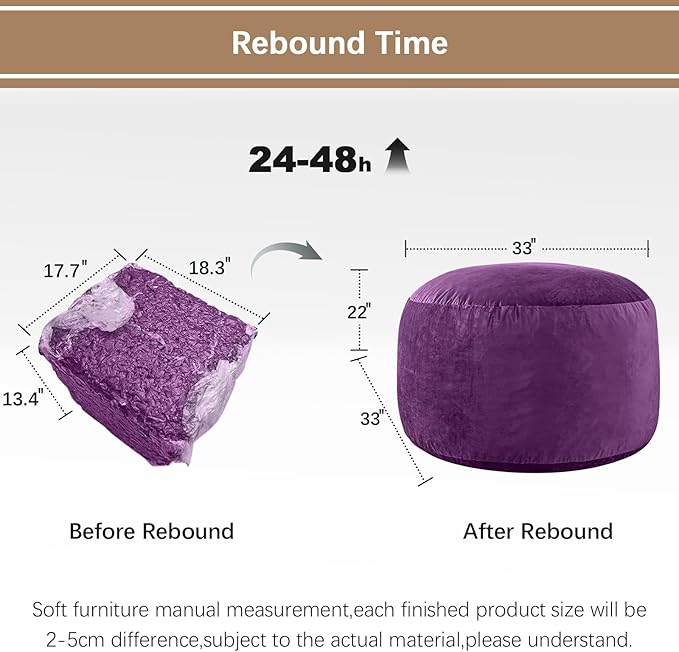 BUBBLEBEAN Bean Bag Chairs for Adults - Memory Foam Furniture BeanBag Chair