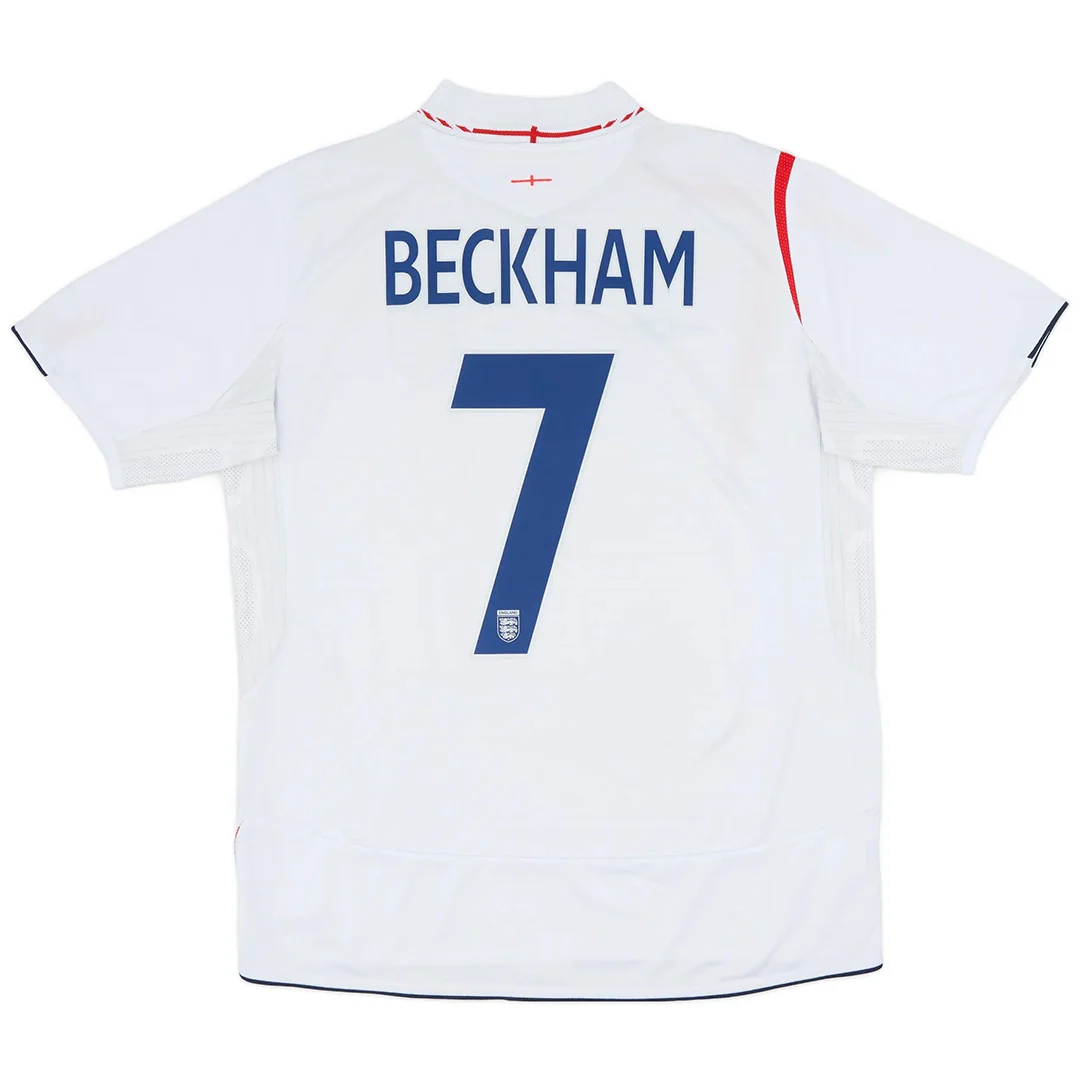 BECKHAM #7 Retro England 2006 Home Football Jersey