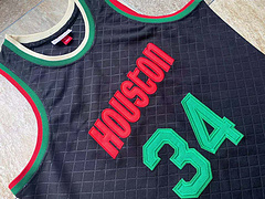 Houston Rockets  #34 Olajuwon Black MN
