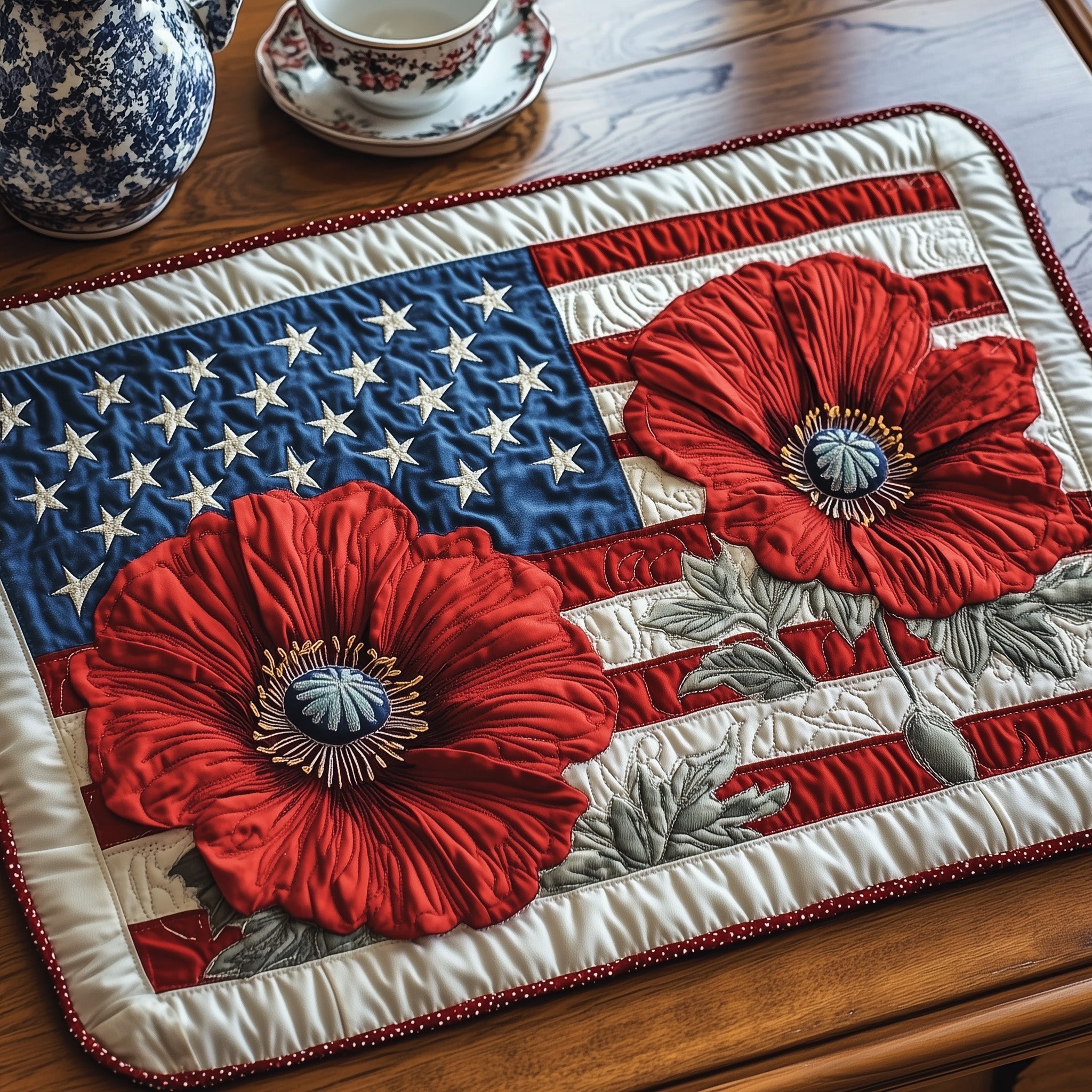 Patriot Petal Quilted Placemat GFTONT933