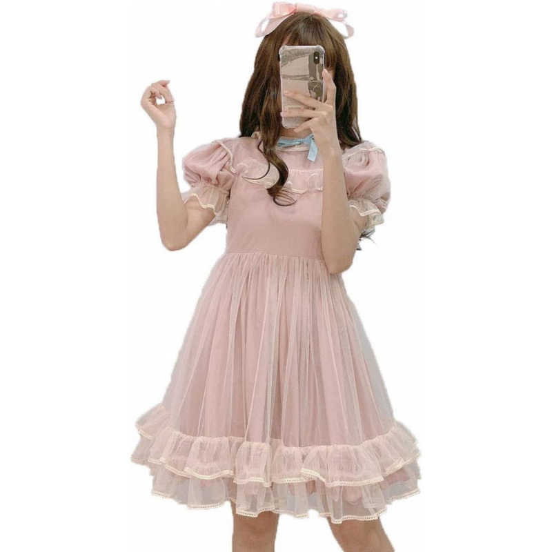 Summer Japanese Lolita Lace Dress Teen Girls