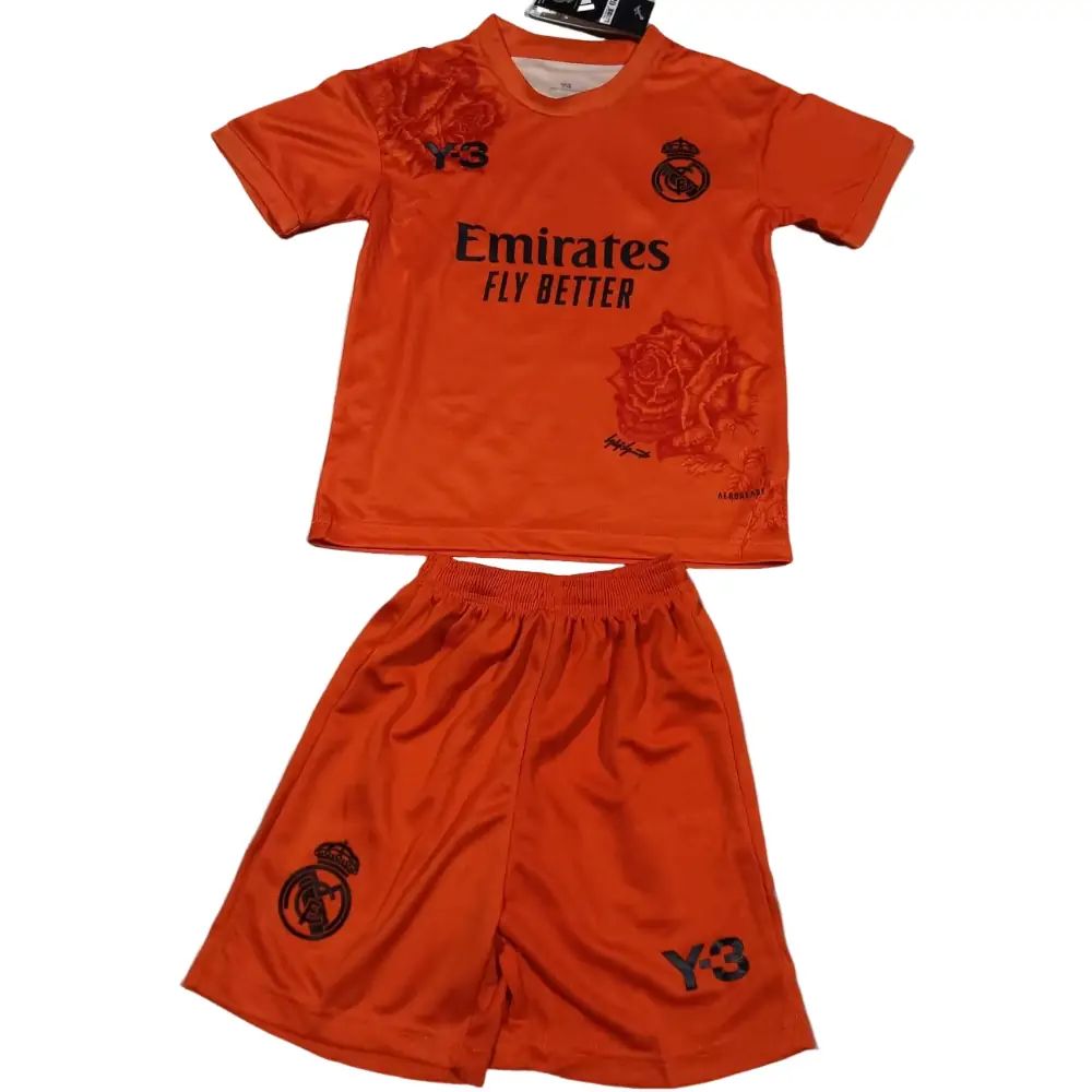 2024/25 Real Madrid Y3 Orange Children's Jersey Children's Sizes