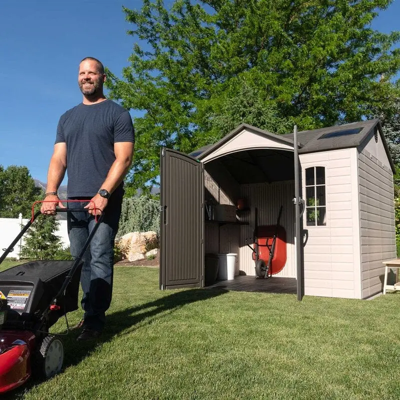 10 ft. x 8 ft. Resin Plastic Side Storage Shed – Weather-Resistant Assembly Required