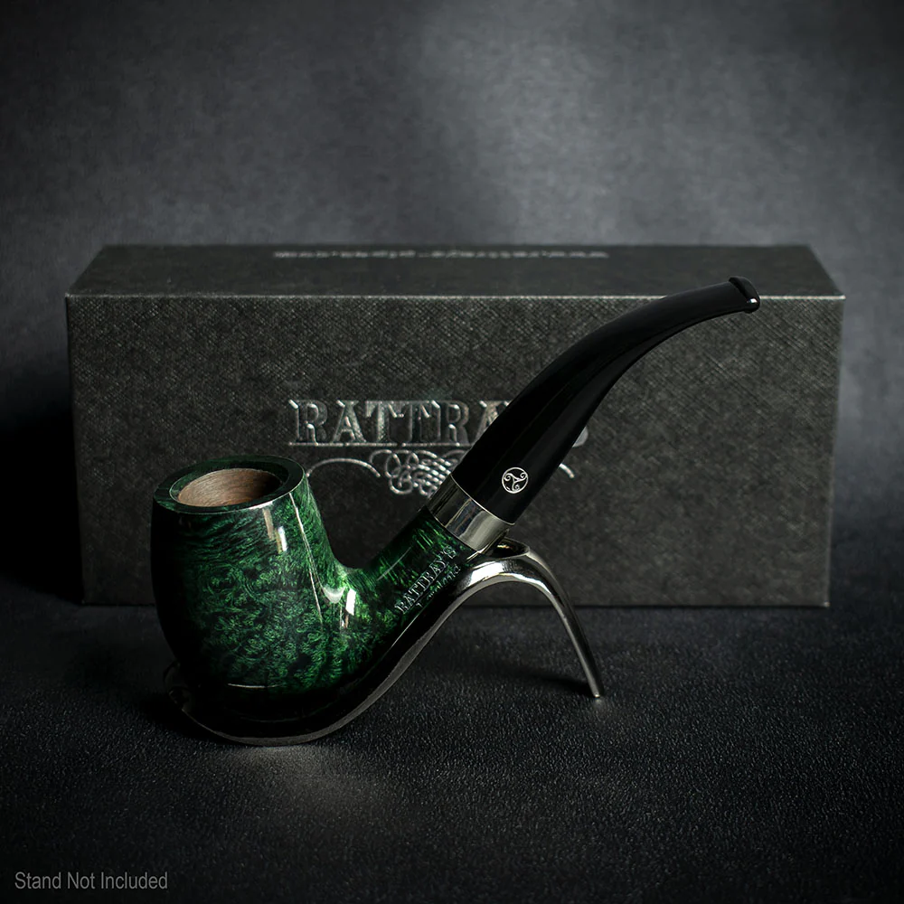 Rattray's Lowland 63 Green Smooth Bent 9mm Pipe