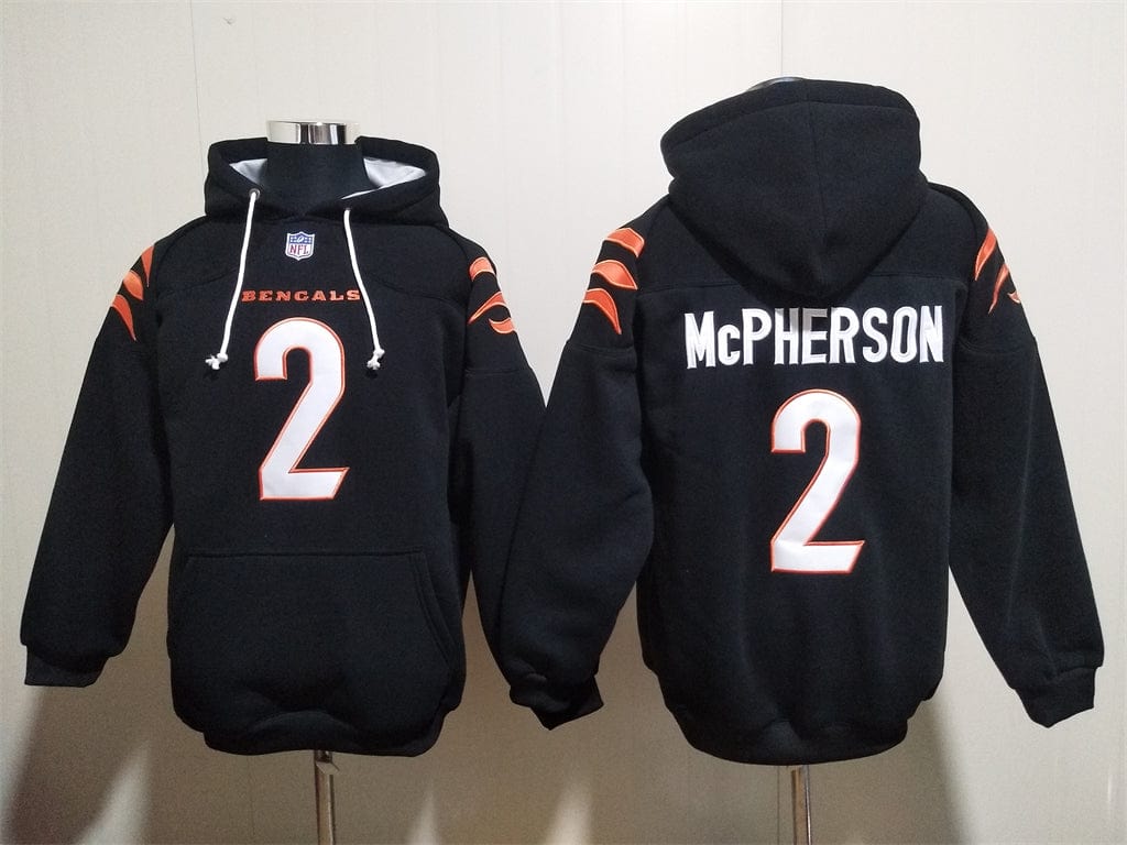 Cincinnati Bengals Black Hoodie #2 MCPHERSON (with pockets)