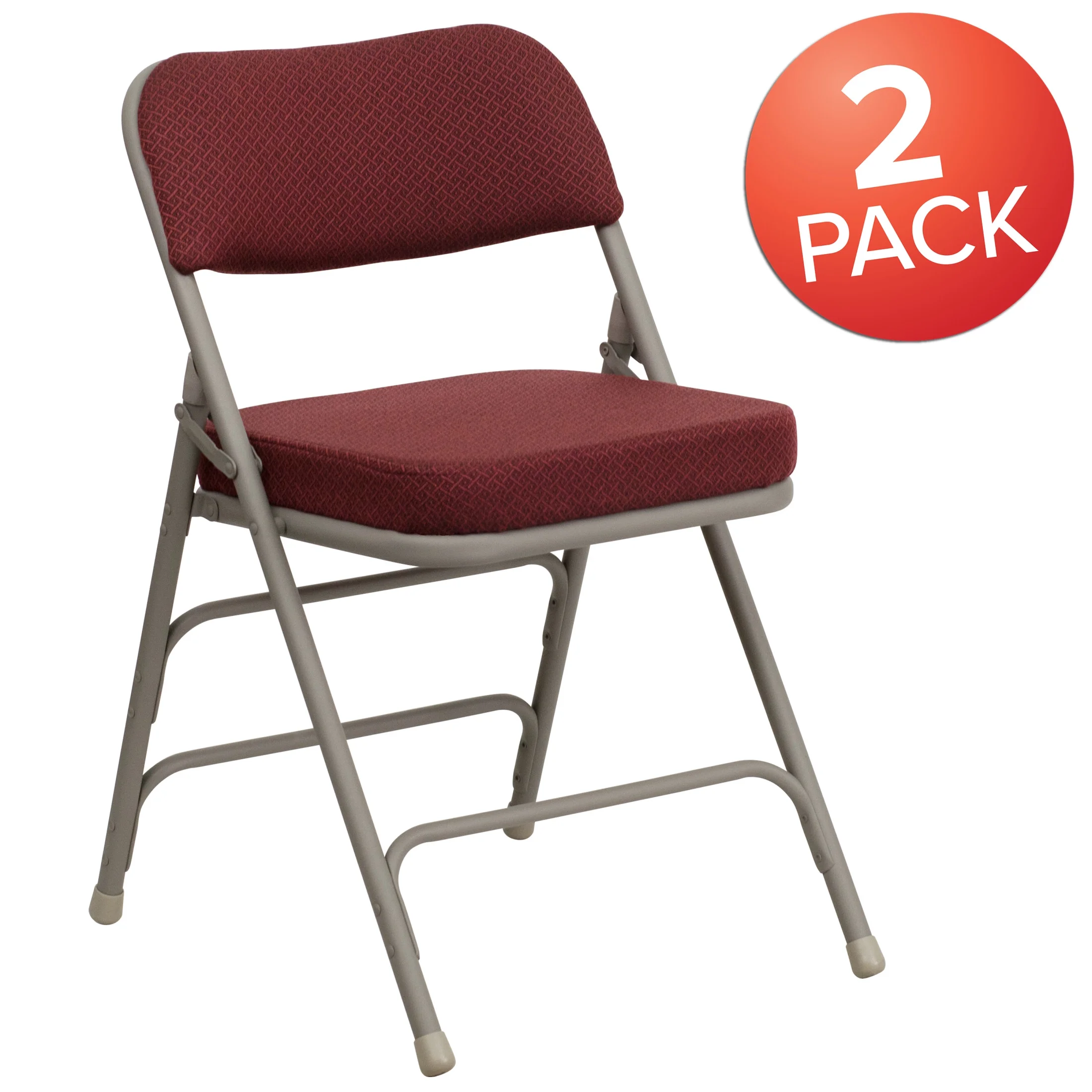 Flash Furniture Hercules Adult Triple Braced & Double Hinged Folding Chairs, Set of 2, Navy