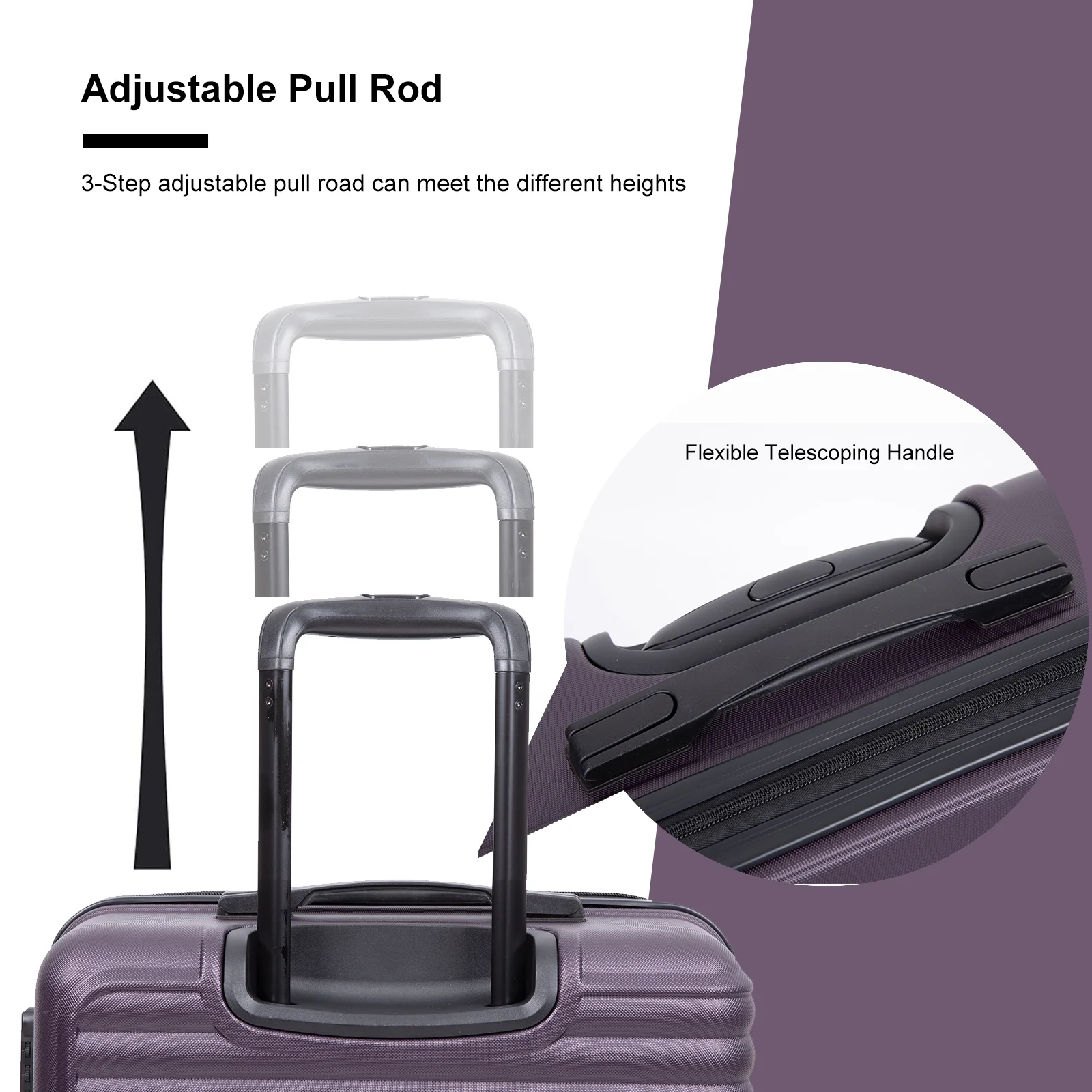 3 Pieces Luggage Sets, Expandable ABS Hardshell Clearance Luggage, Hardside Lightweight Durable Suitcase Sets with Two Hooks, Spinner Wheels and TSA Lock, 20in/24in/28in Travel Suitcase, Turquoise