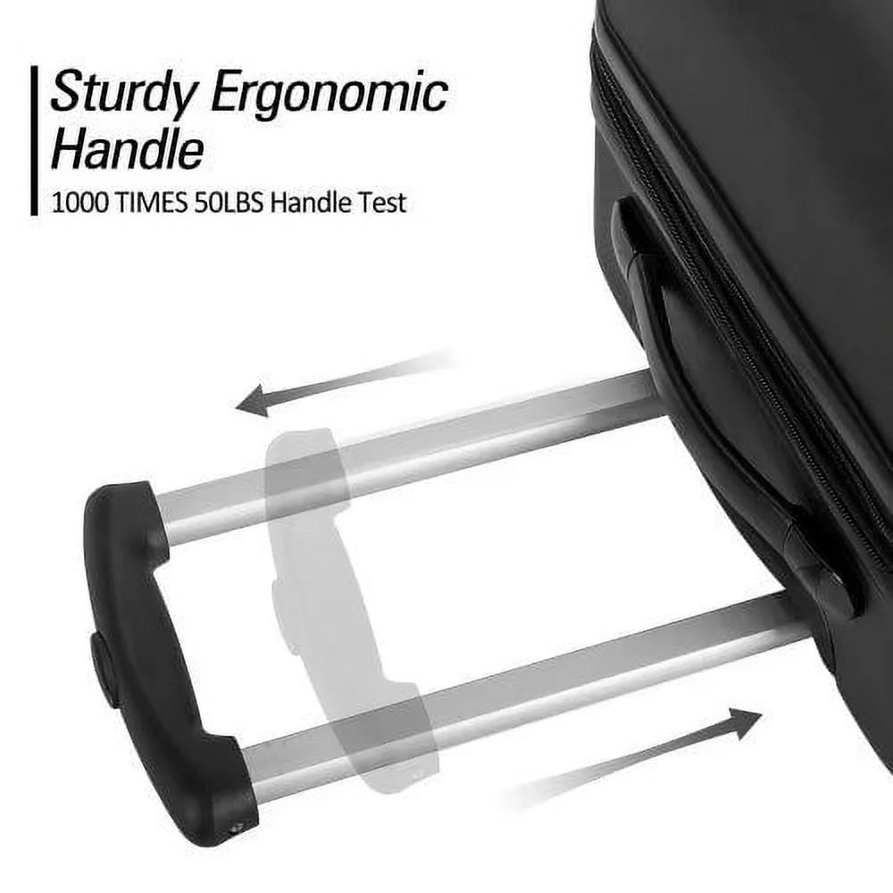 Expandable Suitcase Set of 3 with Double Spinner Wheels, Indestructible PP Material Hard Shell Luggage Sets TSA Lock, Carry on Expandable, Lightweight,20