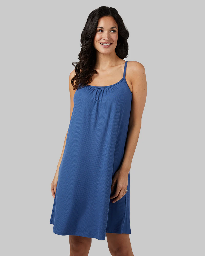 WOMEN'S SOFT RIB FLOWY BRA DRESS