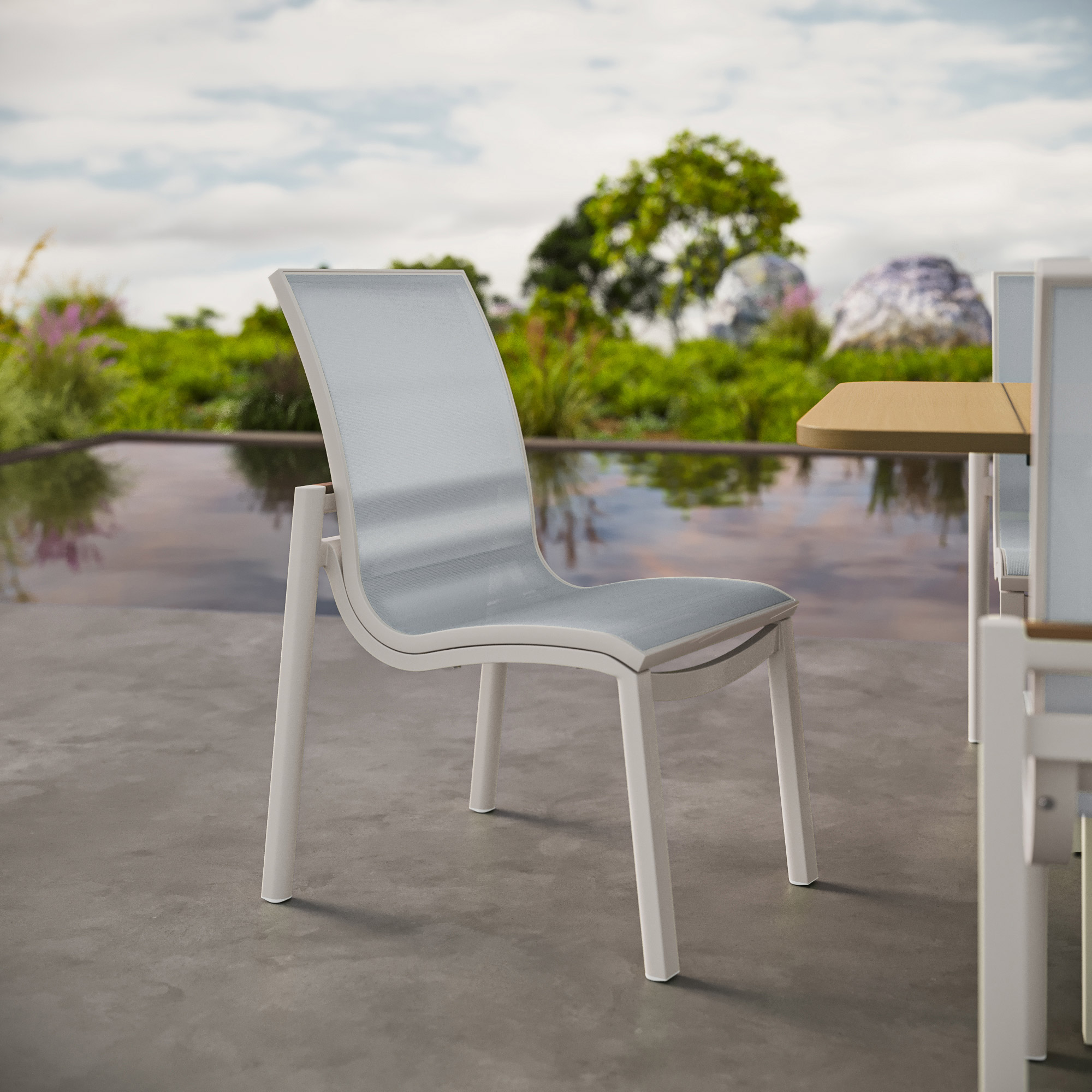 Agio Morien 9-piece Expanding Outdoor Dining Set with Stacking Chairs