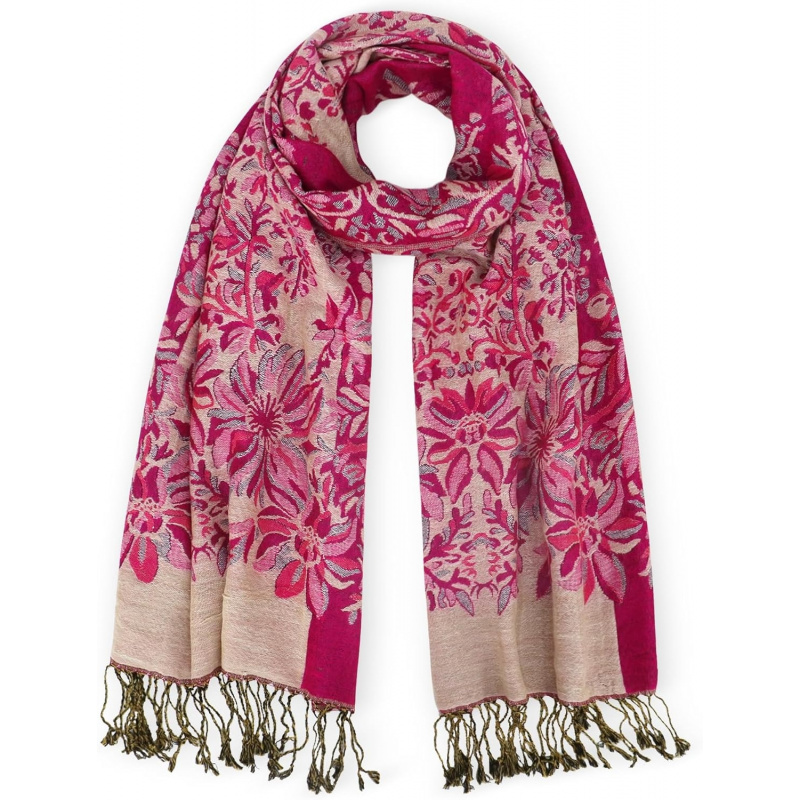 Silky Paisley Pashmina Shawl Scarf-Women's Soft