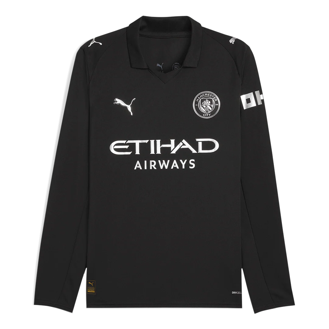 Manchester City Away Long Sleeve Soccer Jersey 2025/26