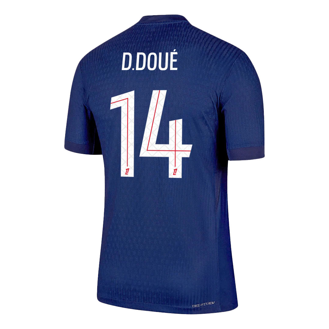 D.DOUÉ #14 PSG Home Player Version Soccer Jersey 2025/26